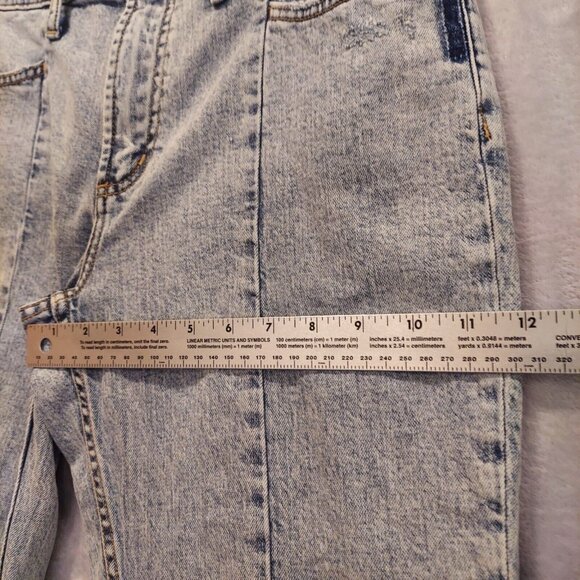 Silver Frisco Tapered Womens Size 28/28 (31x27) Mid Rise Distressed Denim Jeans - Picture 10 of 16